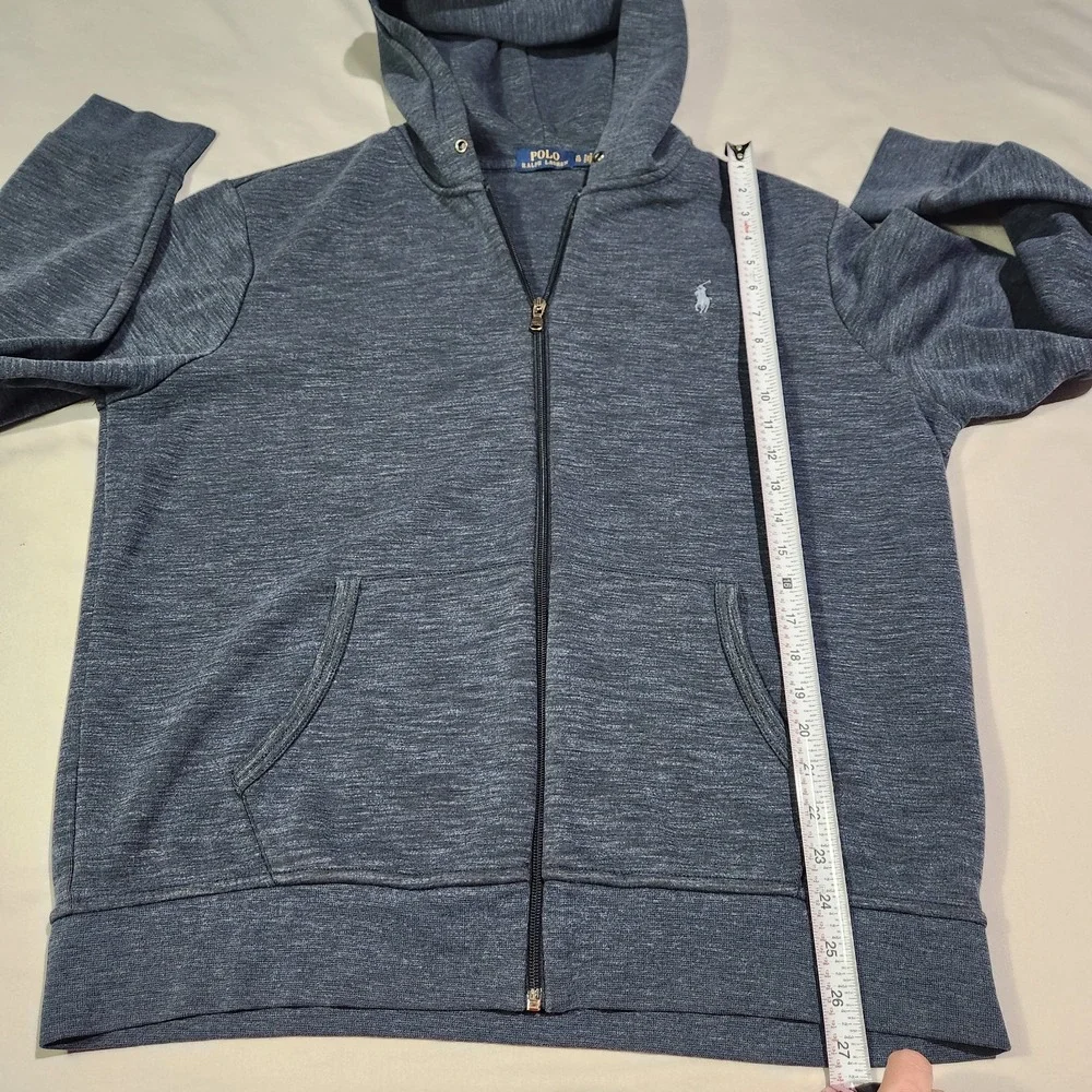 Polo Ralph‎ Lauren Double Knit Full Zip Hoodie Mens XL Blue Eclipse Heather Navy